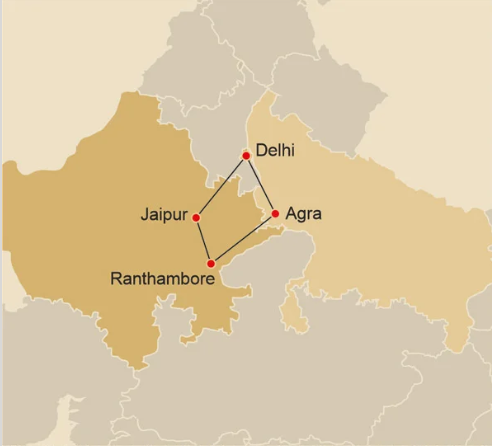 Taj and Tigers Map
